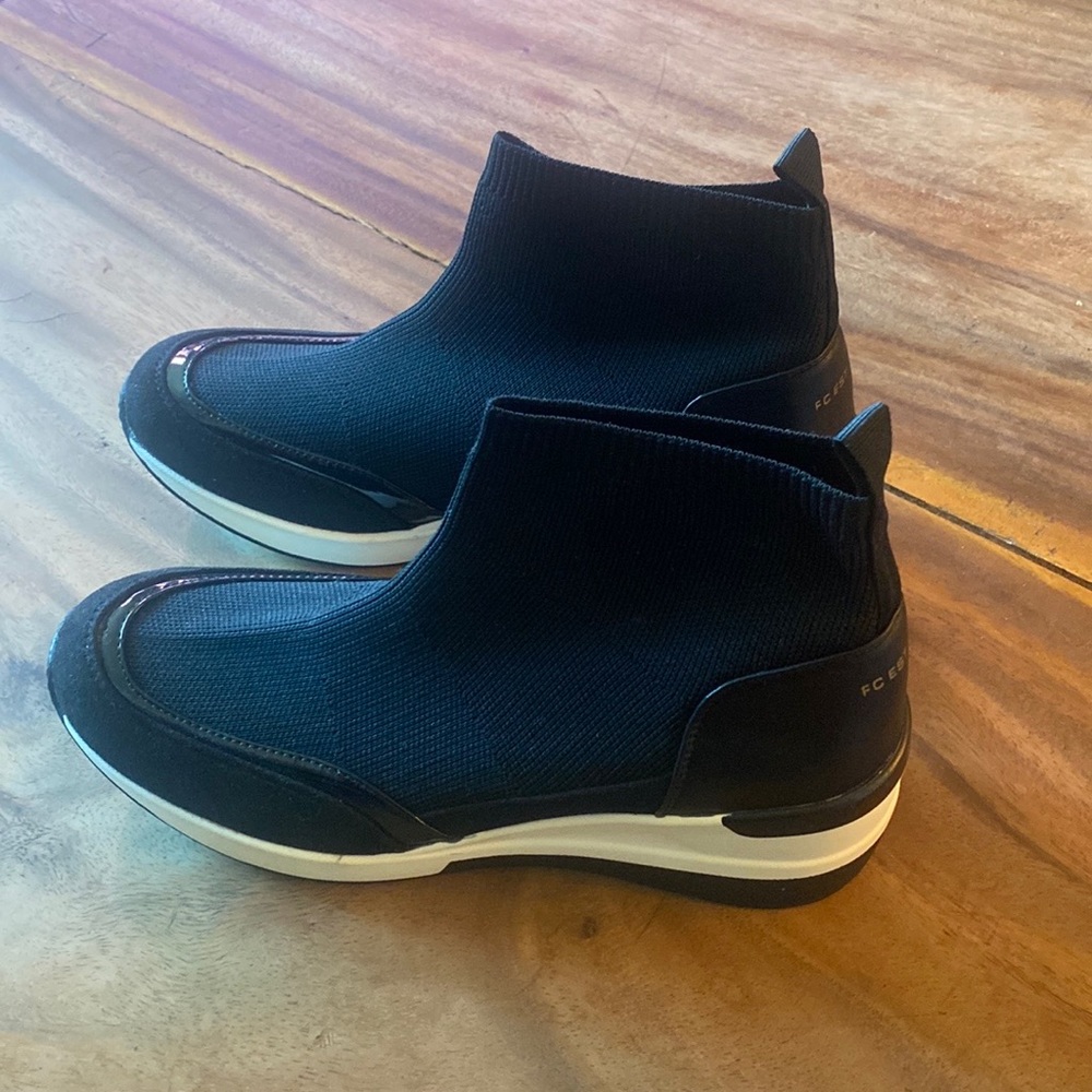 French connection high top sneakers leather details